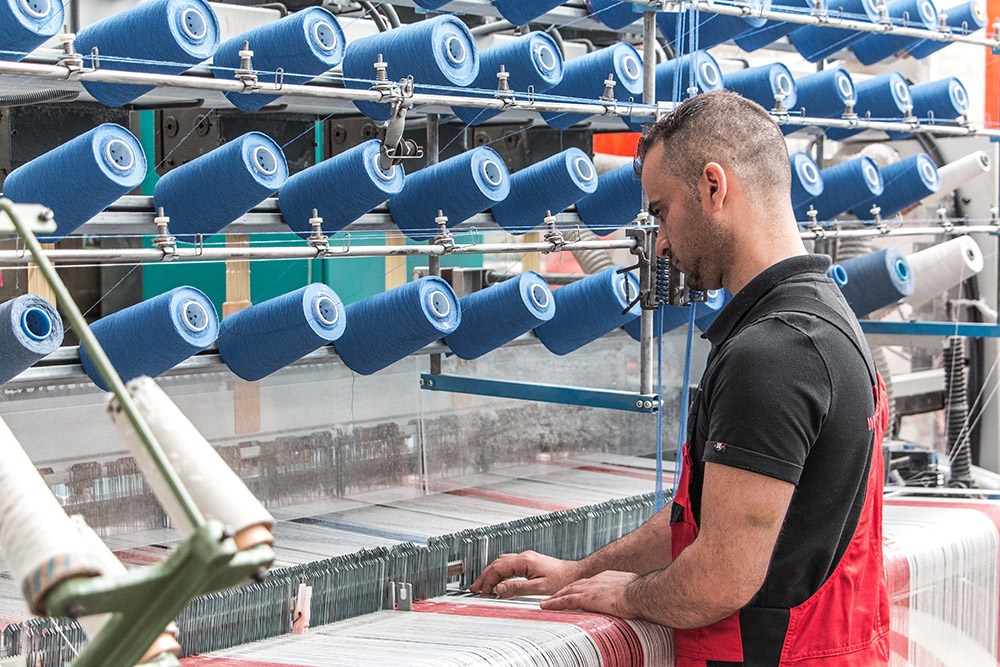 Weberei für TACO Industrieputztücher